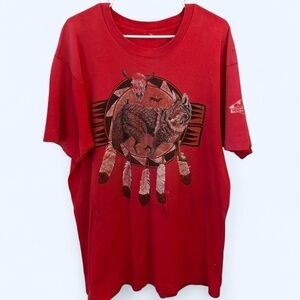 Red Vintage Graphic T-Shirt